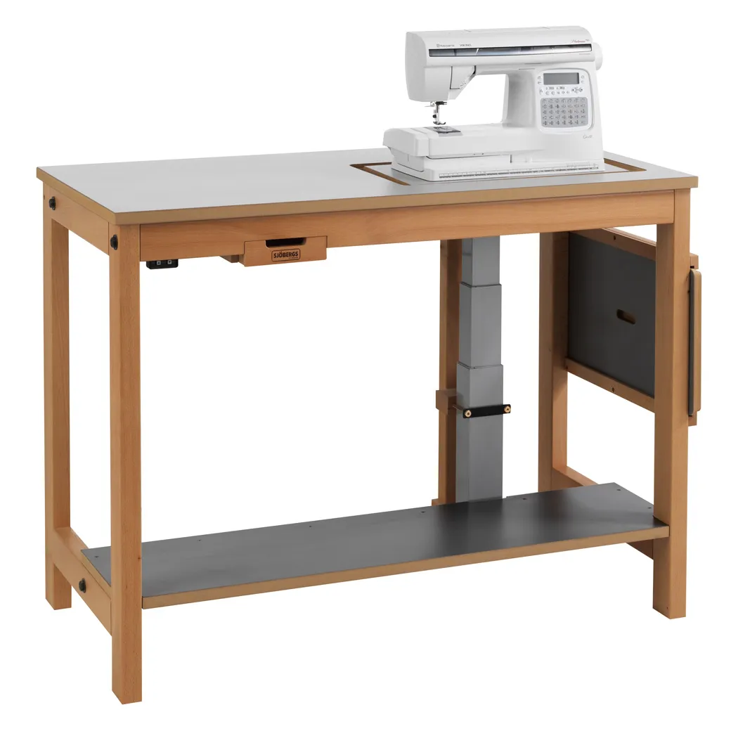 Sjöbergs Sewing machine table, with electrical, light gray