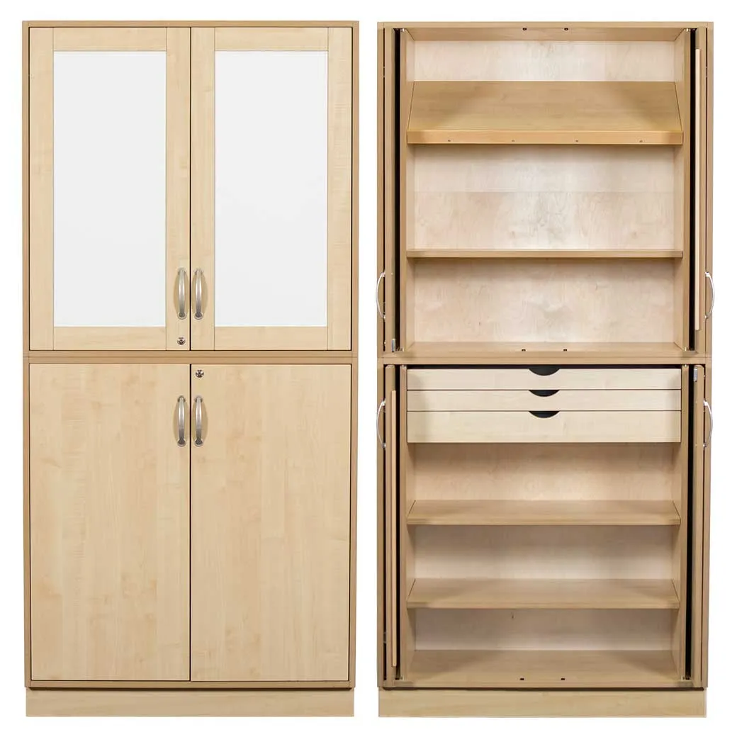 Sjöbergs Cabinet 1, whiteboard/birch doors