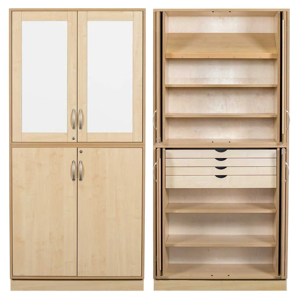 Sjöbergs Cabinet 1, whiteboard/birch doors